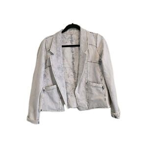 Testimony Los Angeles Women's Jacket Blazer Blue Size Medium Acid Washed Jean